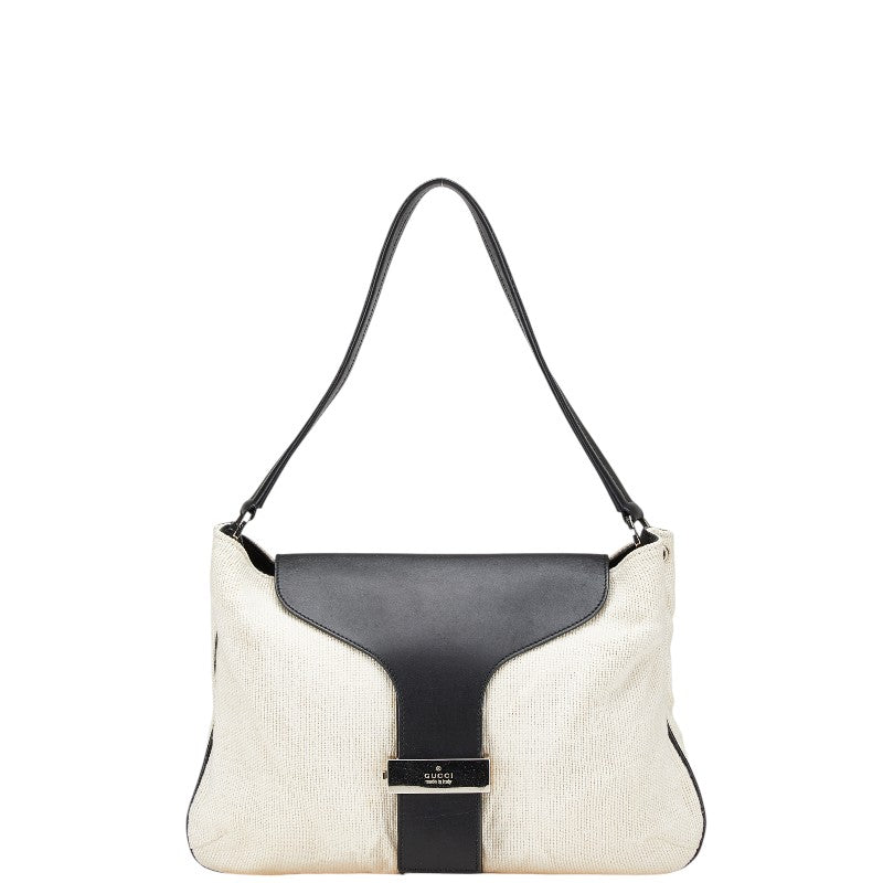 Gucci Shoulder Bag Leather Canvas Shoulder Bag