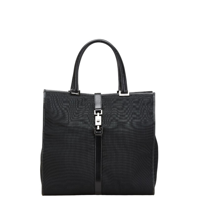 Gucci Jackie Line Tote Bag Leather Canvas