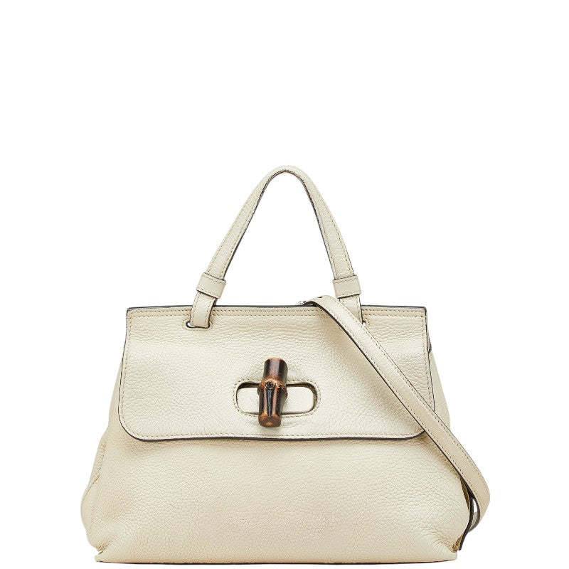 Gucci Daily Bamboo 2Way Bag Leather Travel Bag 2Way Bag