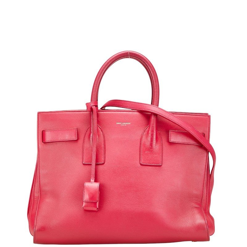 YSL Saint Laurent 2Way Shoulder Bag Leather Logo