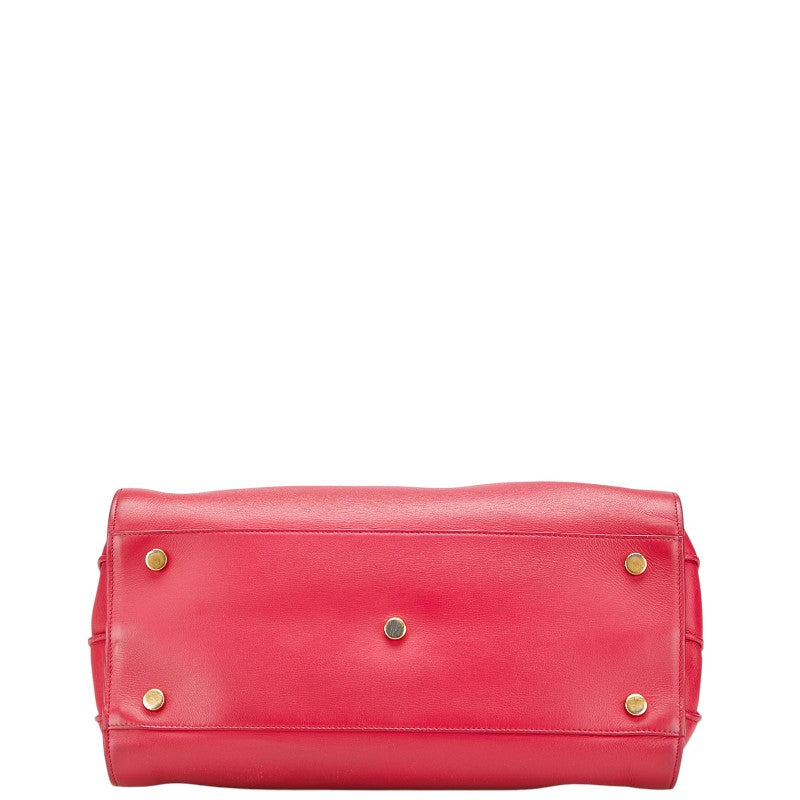 YSL Saint Laurent 2Way Shoulder Bag Leather Logo