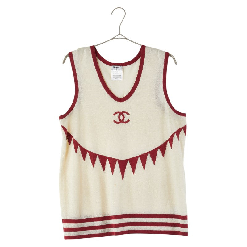 Chanel Coco Mark Linen Cashmere Cotton Top