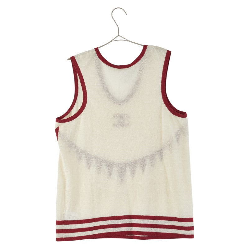 Chanel Coco Mark Linen Cashmere Cotton Top