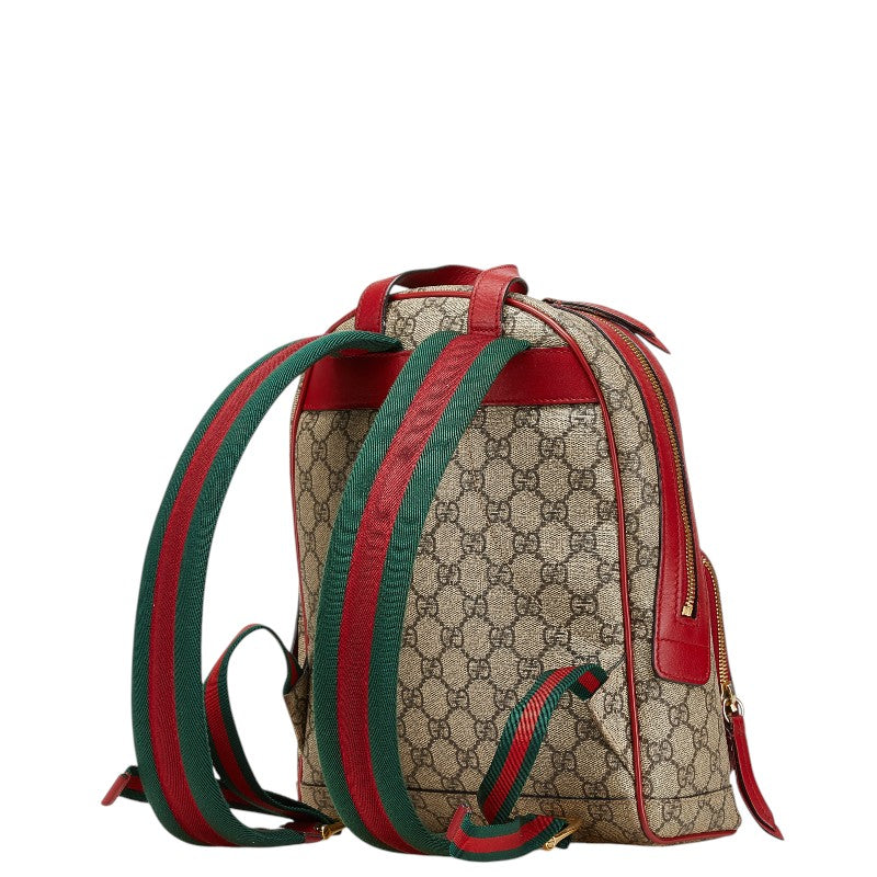 Gucci Supreme Flower Heart Pvc Backpack Leather