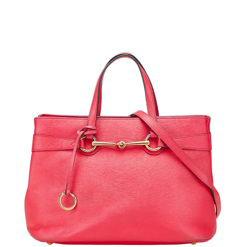 Gucci Horsebit 2Way Bag Leather Travel Bag