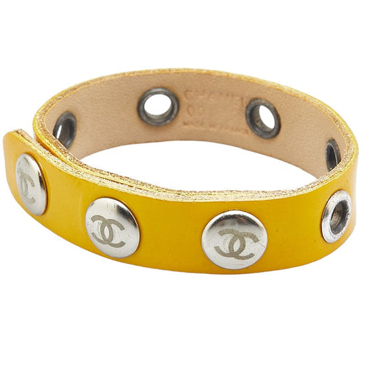 Chanel Coco Mark Enamel Leather Bracelet