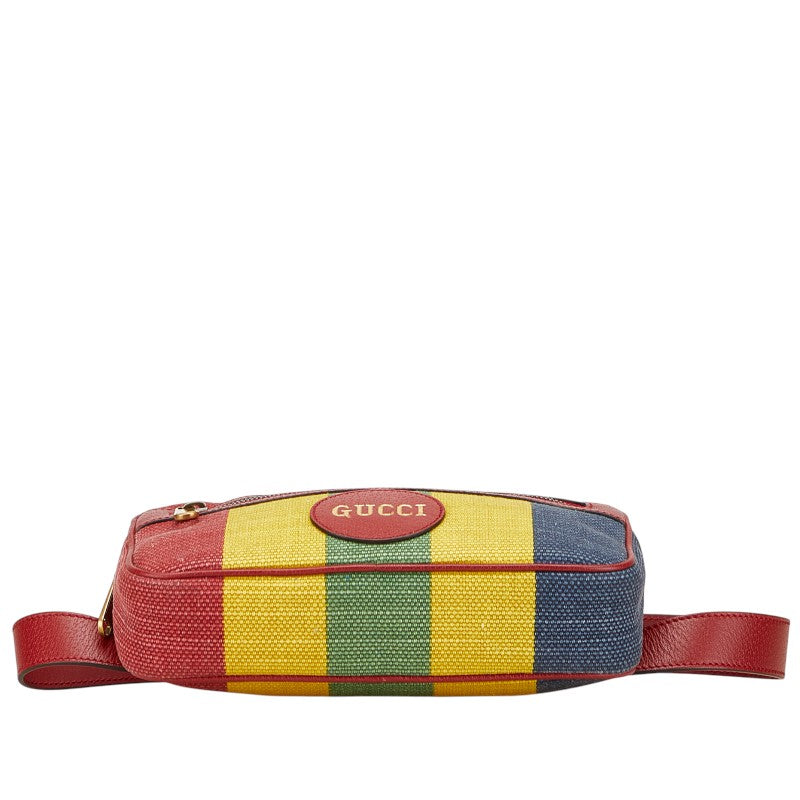 Gucci Baia Dera Waist Bag Leather Canvas Travel Bag