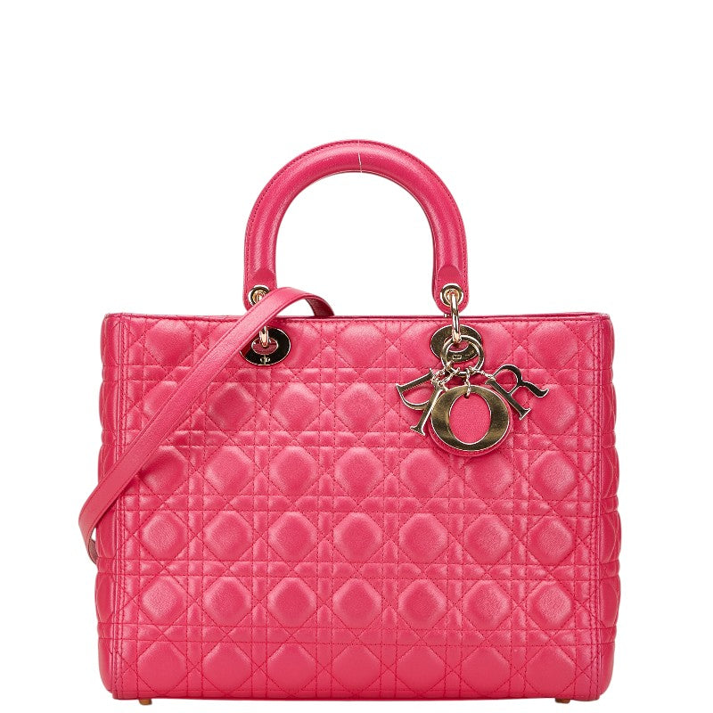 Dior Lady Cannage 2Way Bag Leather Travel Bag 2Way Bag 2
