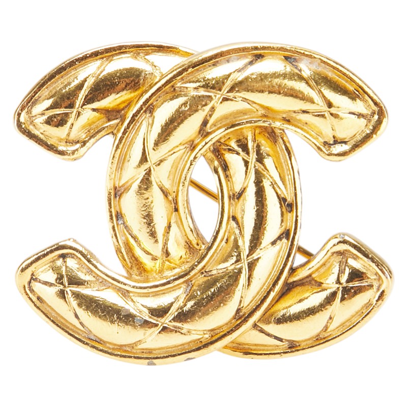 Chanel Coco Mark Matelasse Brooch