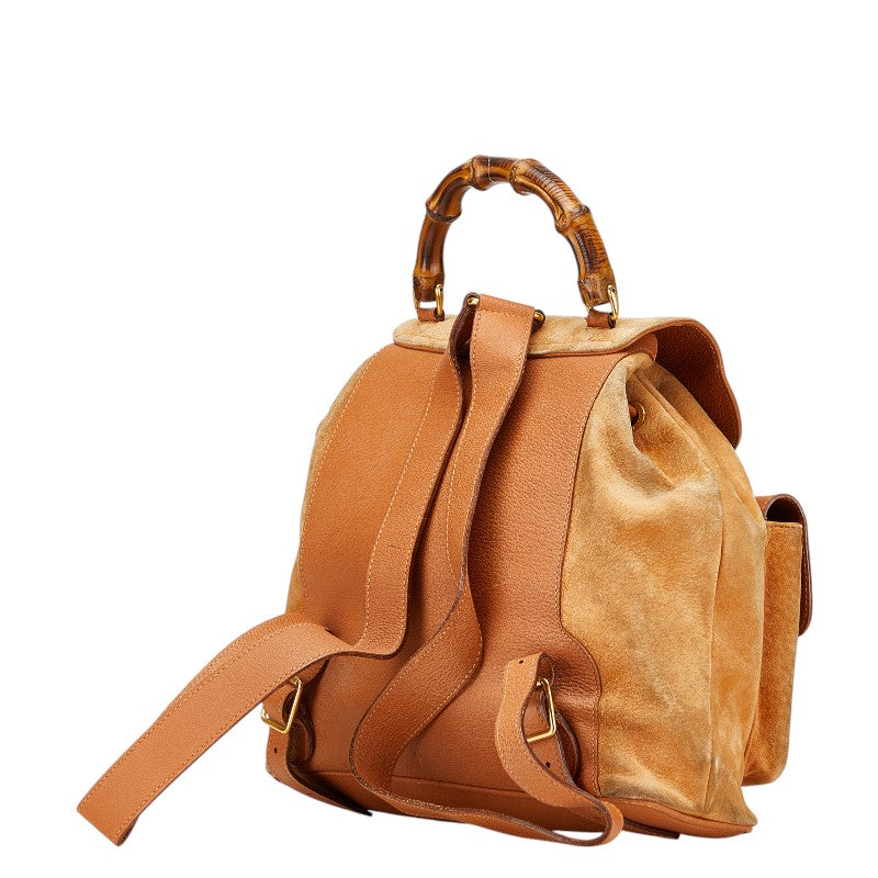 Gucci Bamboo Backpack Leather Leather Backpack