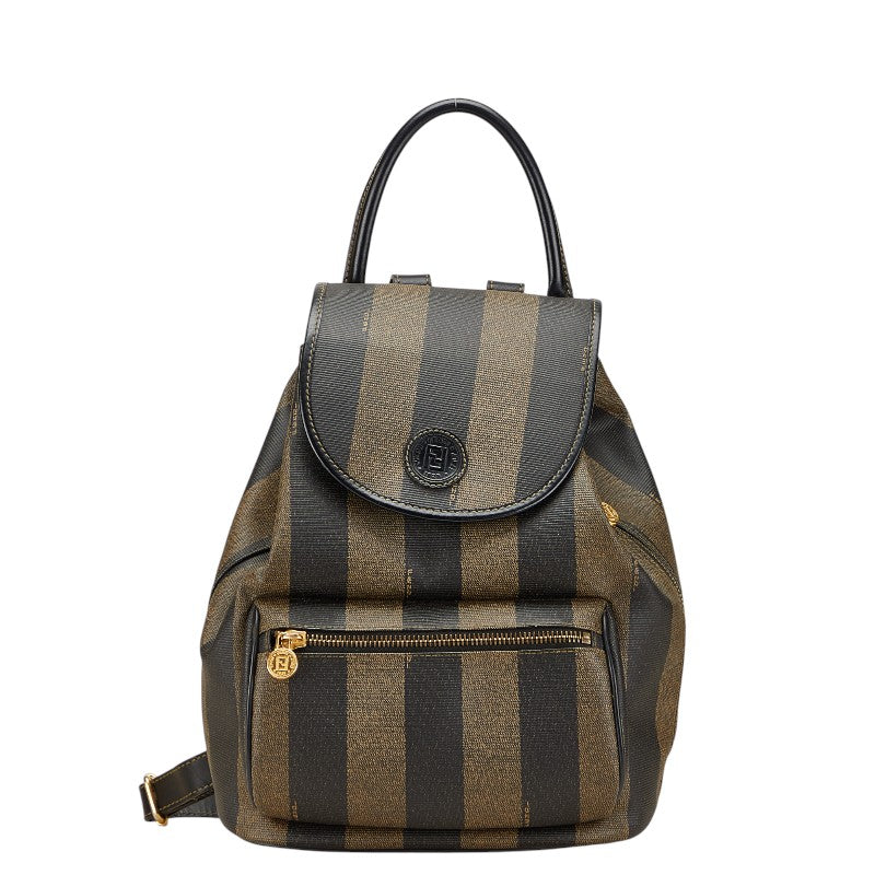 Fendi Pequin Pvc Backpack Leather
