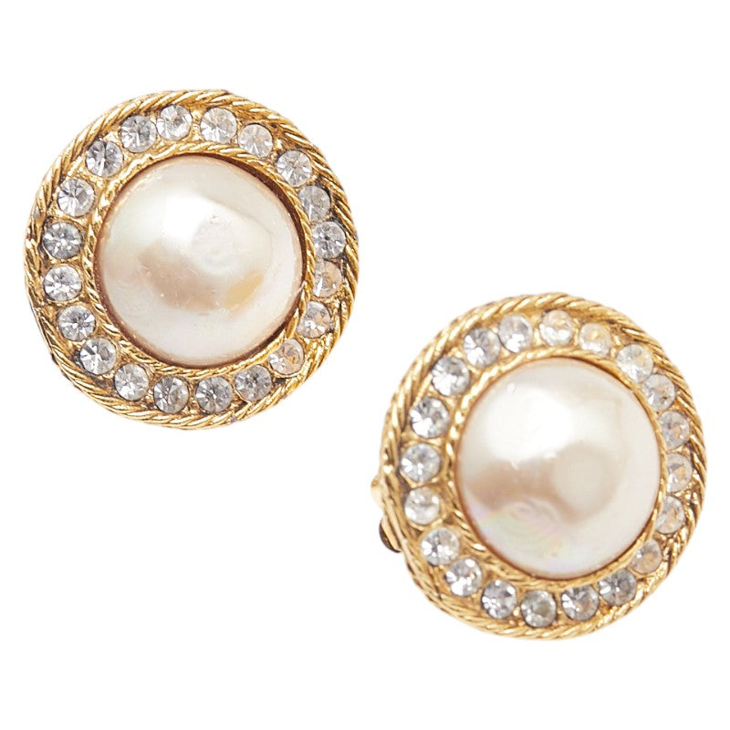 Chanel   Faux Pearl Earrings