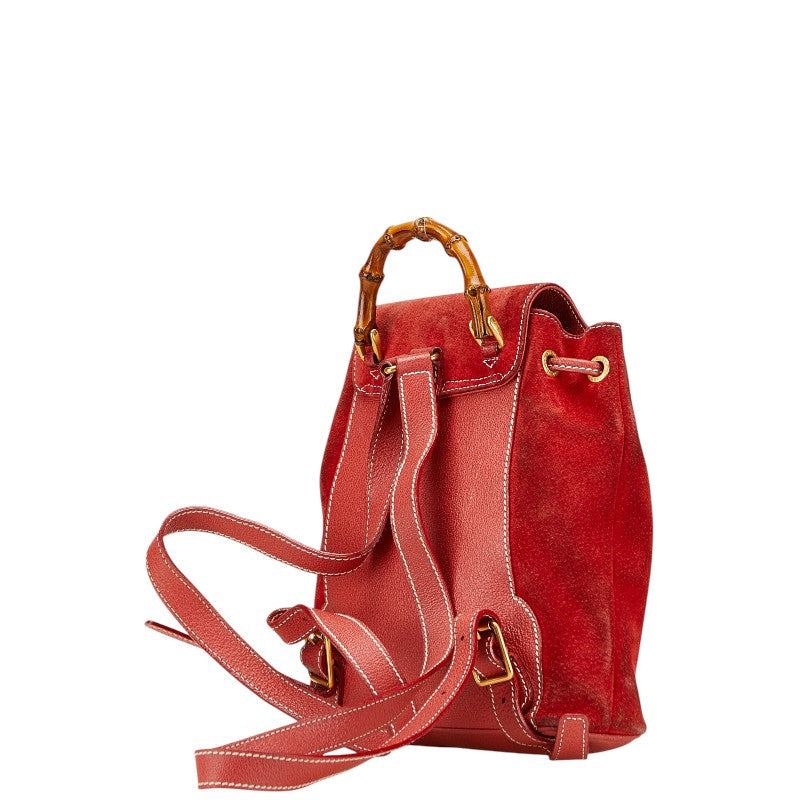 Gucci Bamboo Backpack Leather Suede Backpack 3