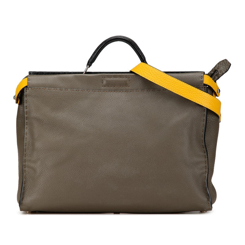 Fendi Peekaboo Fit 2Way Bag Leather Travel Bag