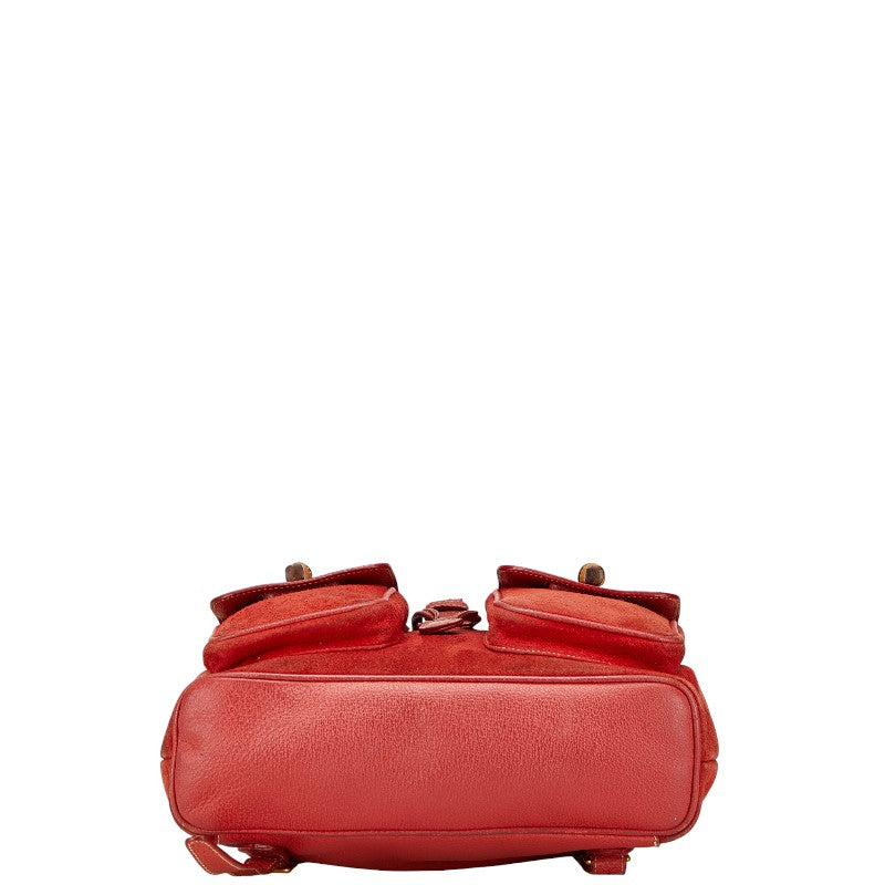 Gucci Bamboo Backpack Leather Suede Backpack 5