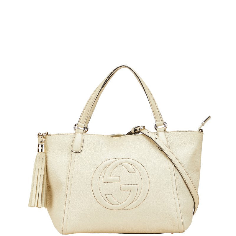 Gucci Soho 2Way Bag Leather Travel Bag Bag 6