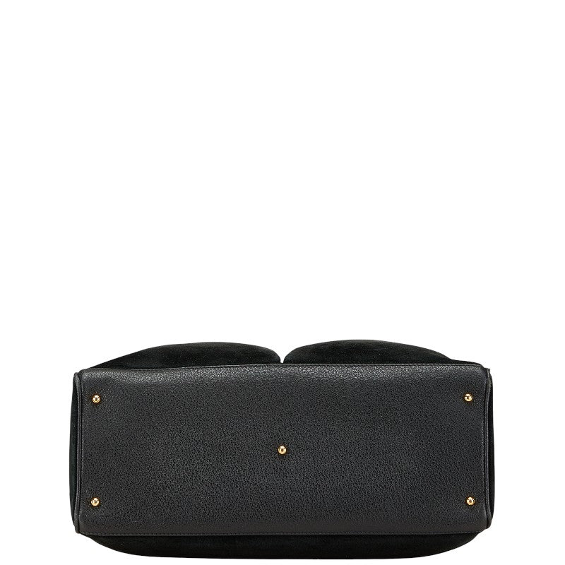 Gucci Bamboo 2Way Bag Leather Suede Travel Bag
