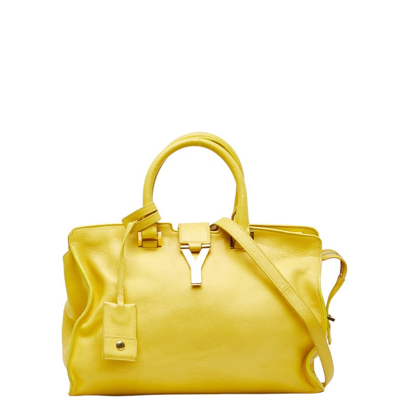 YSL Saint Laurent Petit Cabas Line 2Way Bag Leather Travel Bag 2Way Bag 2