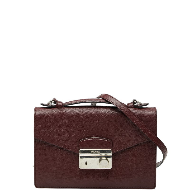 Prada 2Way Handbag Saffiano Travel Bag 2Way Handbag 8