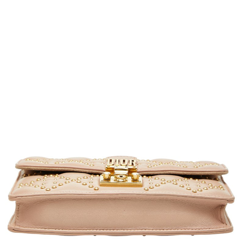 Dior Studs Cannage 2Way Shoulder Bag Leather