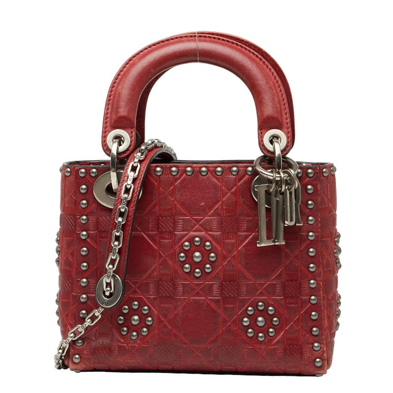 Dior Lady Studs 2Way Bag Leather Mini Travel Bag