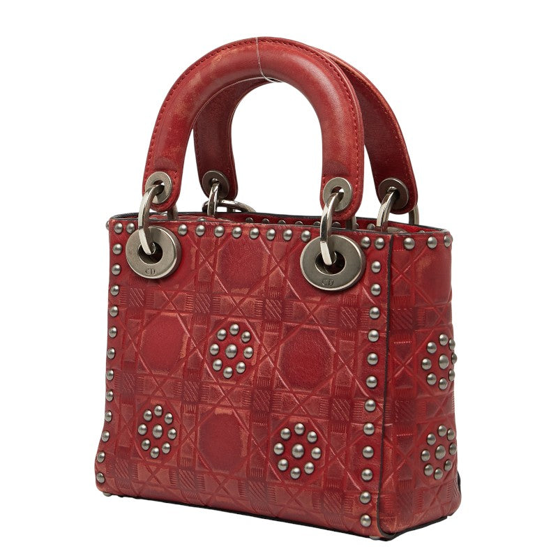 Dior Lady Studs 2Way Bag Leather Mini Travel Bag