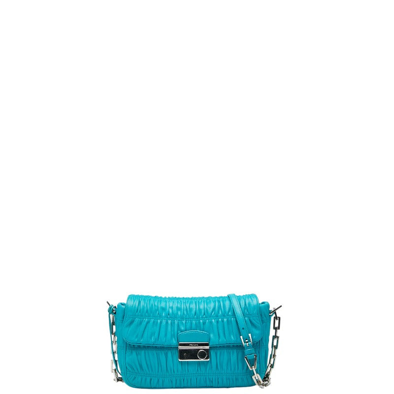 Prada Nappa Gaufre Shoulder Bag Leather