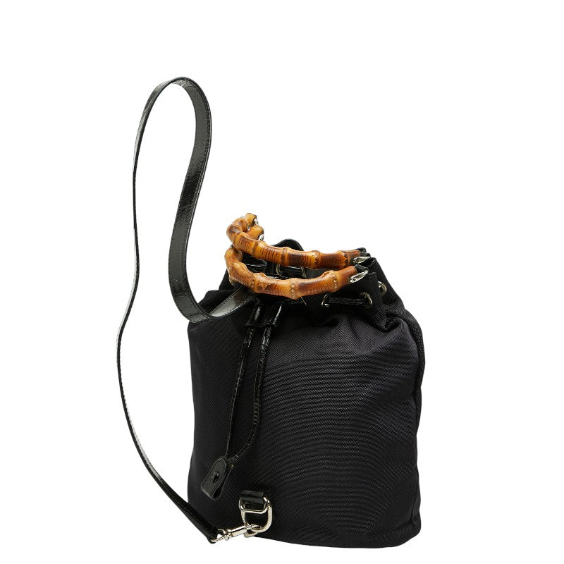 Gucci Bamboo 2Way Bag Leather Nylon Travel Bag Bag 2