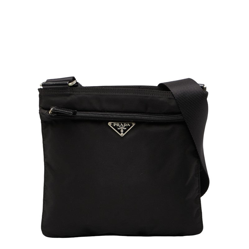 Prada Triangle Plate Shoulder Bag Nylon Logo Shoulder Bag 1