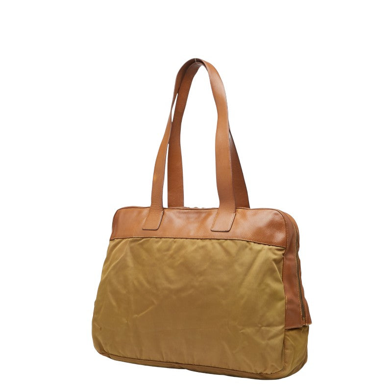 Prada Prada Nylon Leather Handbag Travel Bag