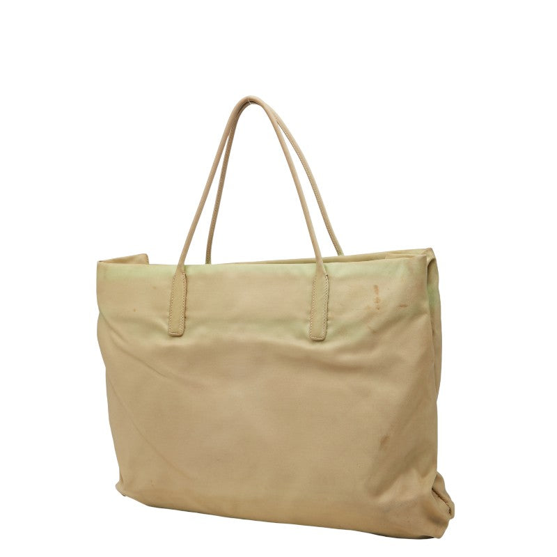 Prada Triangle Plate Tote Bag Nylon Logo