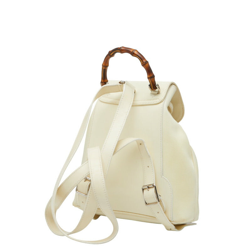 Gucci Bamboo Backpack Leather Nylon Backpack 2