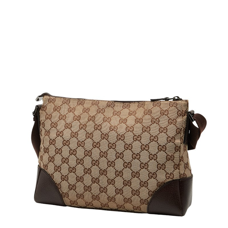 Gucci Shoulder Bag Leather Canvas Leather 8