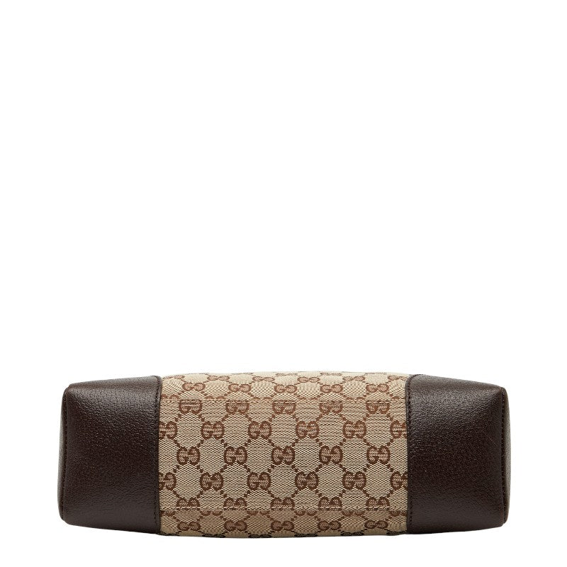 Gucci Shoulder Bag Leather Canvas Leather 8