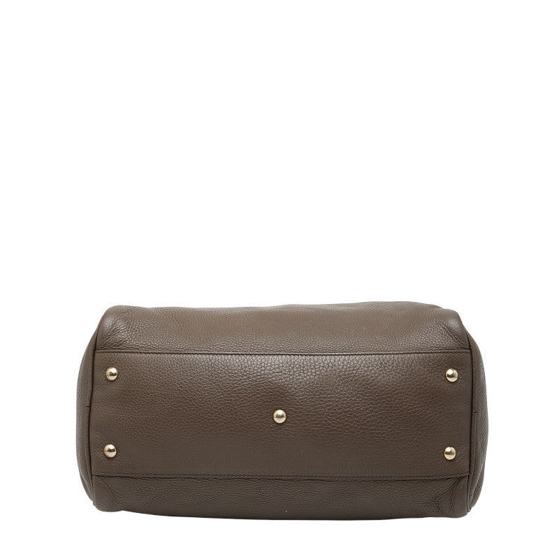 Gucci Bamboo 2Way Bag Leather Travel Bag Bag 9