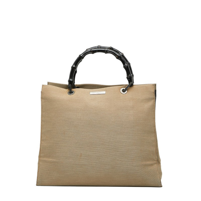 Gucci Bamboo Tote Bag Canvas 3