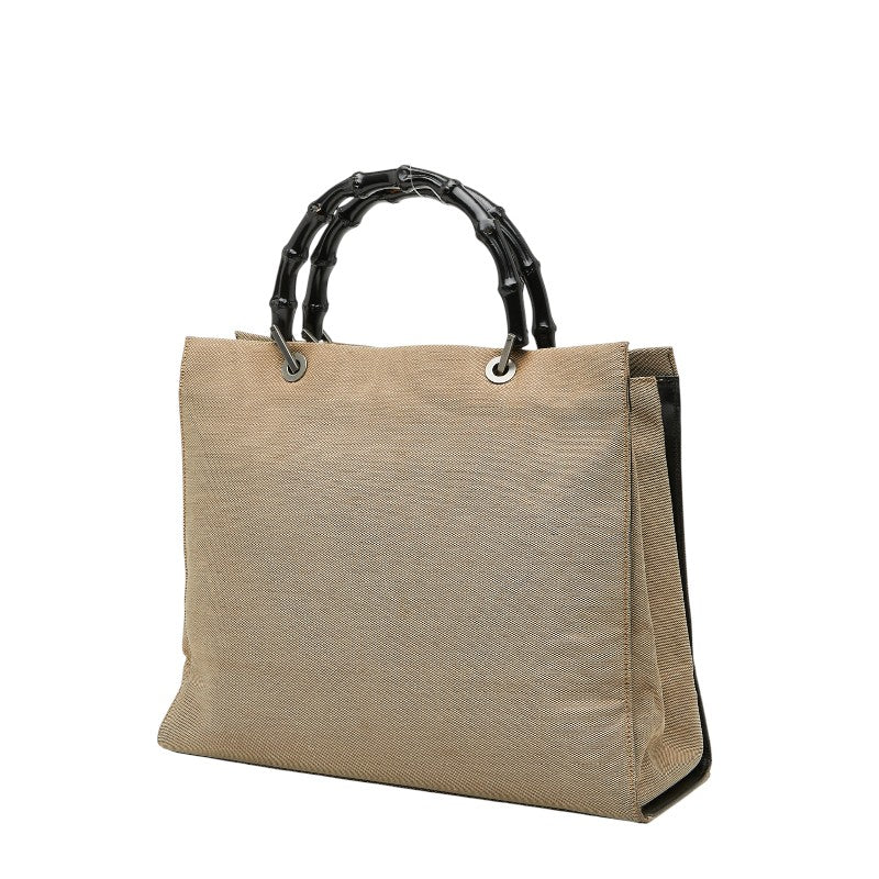 Gucci Bamboo Tote Bag Canvas 3
