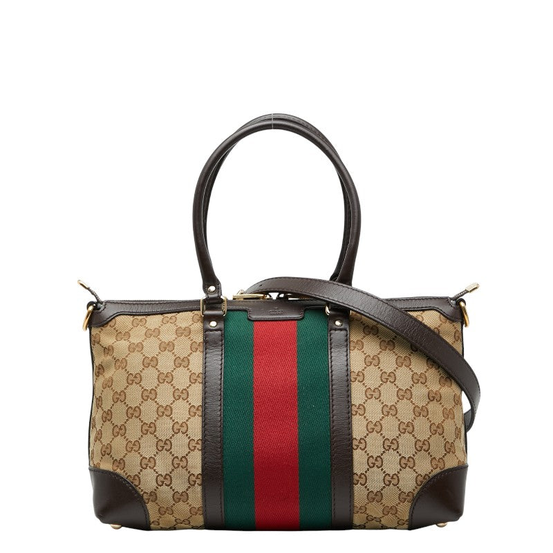 Gucci Sherry Line 2Way Bag Canvas Travel Bag 2Way Bag
