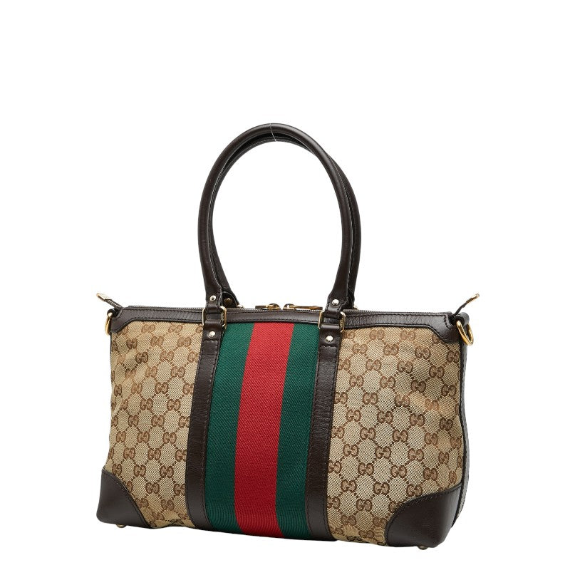 Gucci Sherry Line 2Way Bag Canvas Travel Bag 2Way Bag