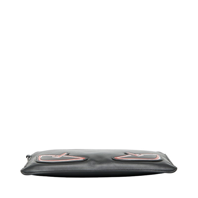 Fendi Monster Bugs Eye Clutch Bag Leather