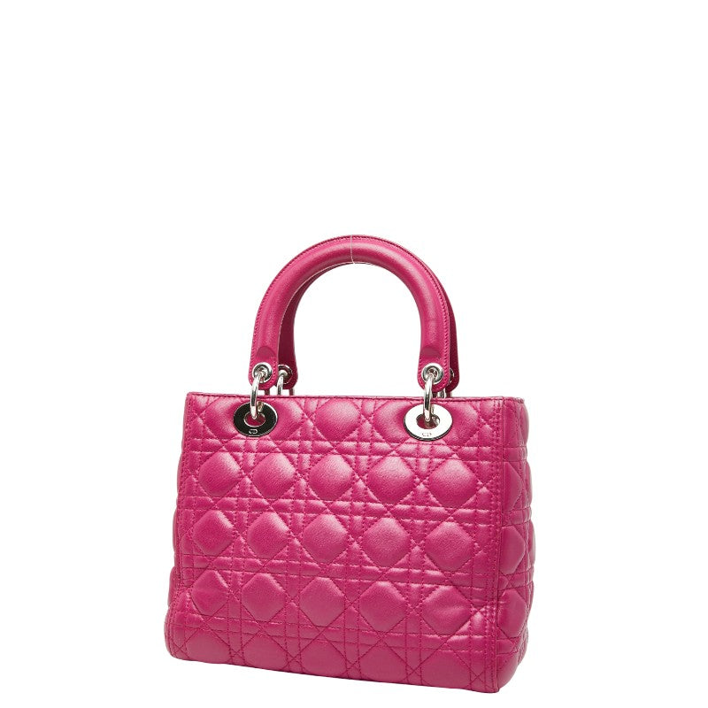 Dior Lady Cannage 2Way Bag Leather Travel Bag