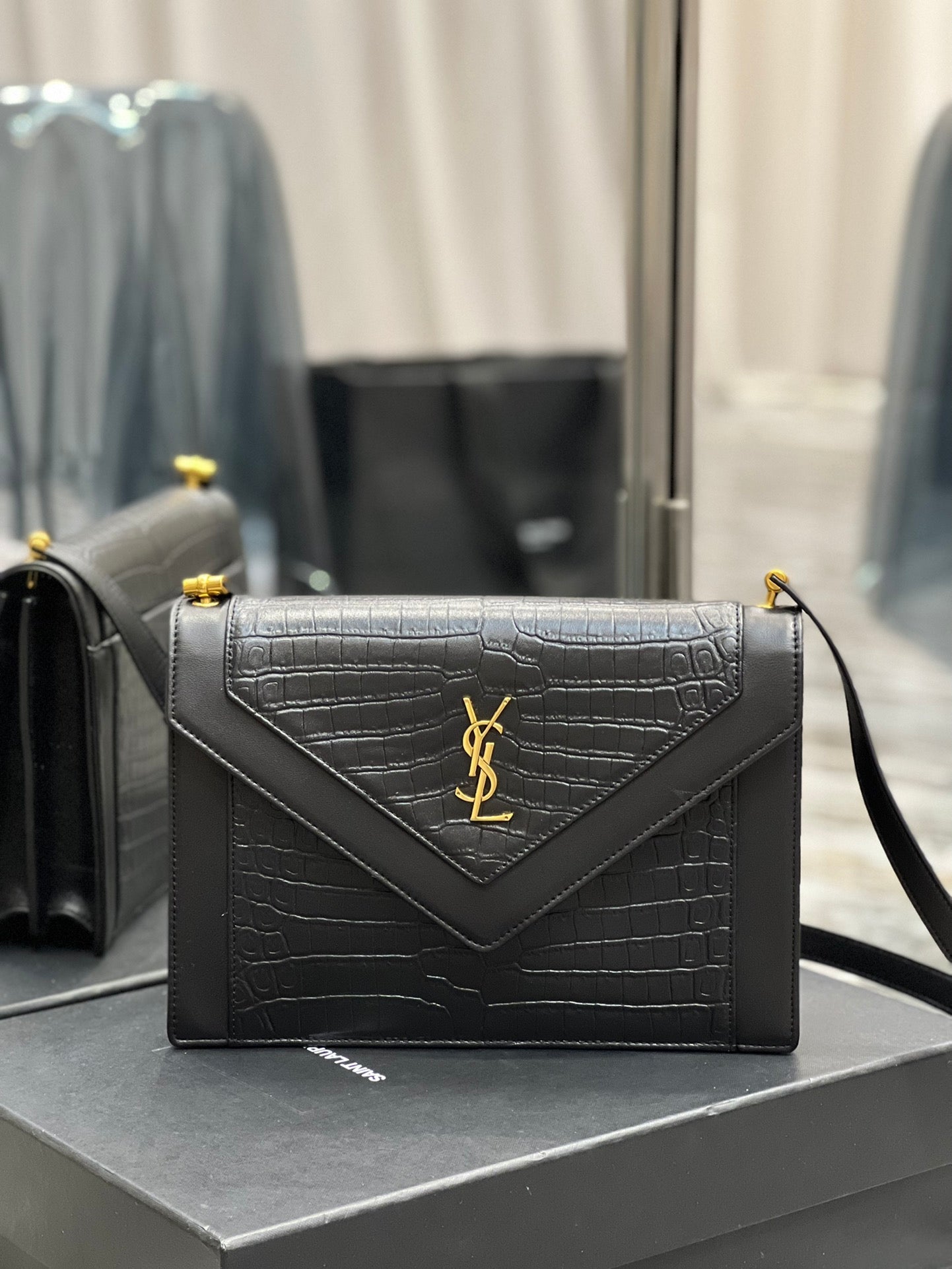 YSL Saint Laurent YSL Top Quality Gaby Satchel Bag In Black Gold Travel Bag