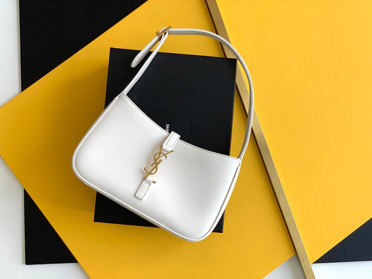 YSL Saint Laurent YSL Top Quality Le Hobo Bag Material White Shoulder Bag