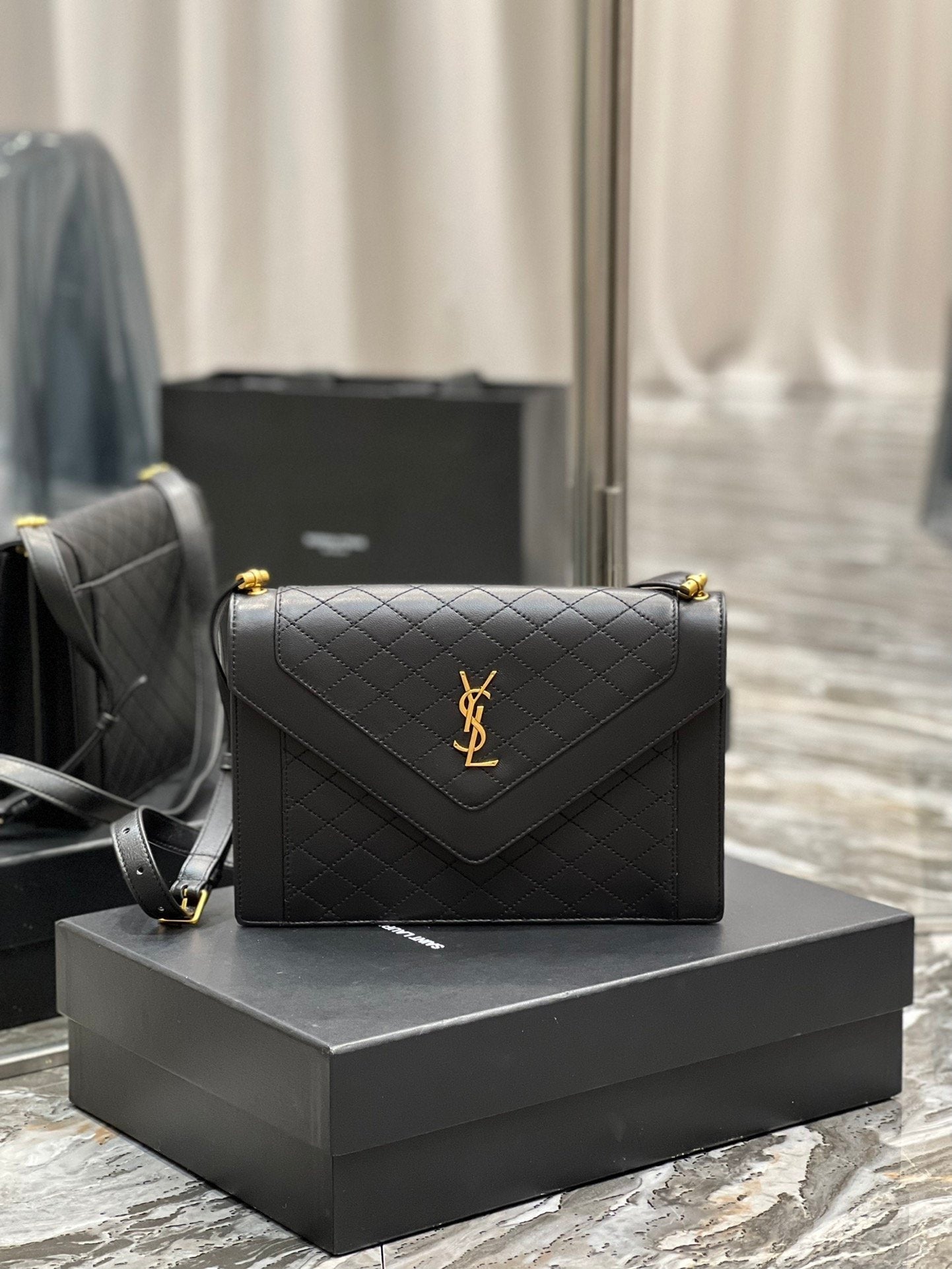 YSL Saint Laurent Ysl Saint Laurent Gaby Satchel Bag In Black