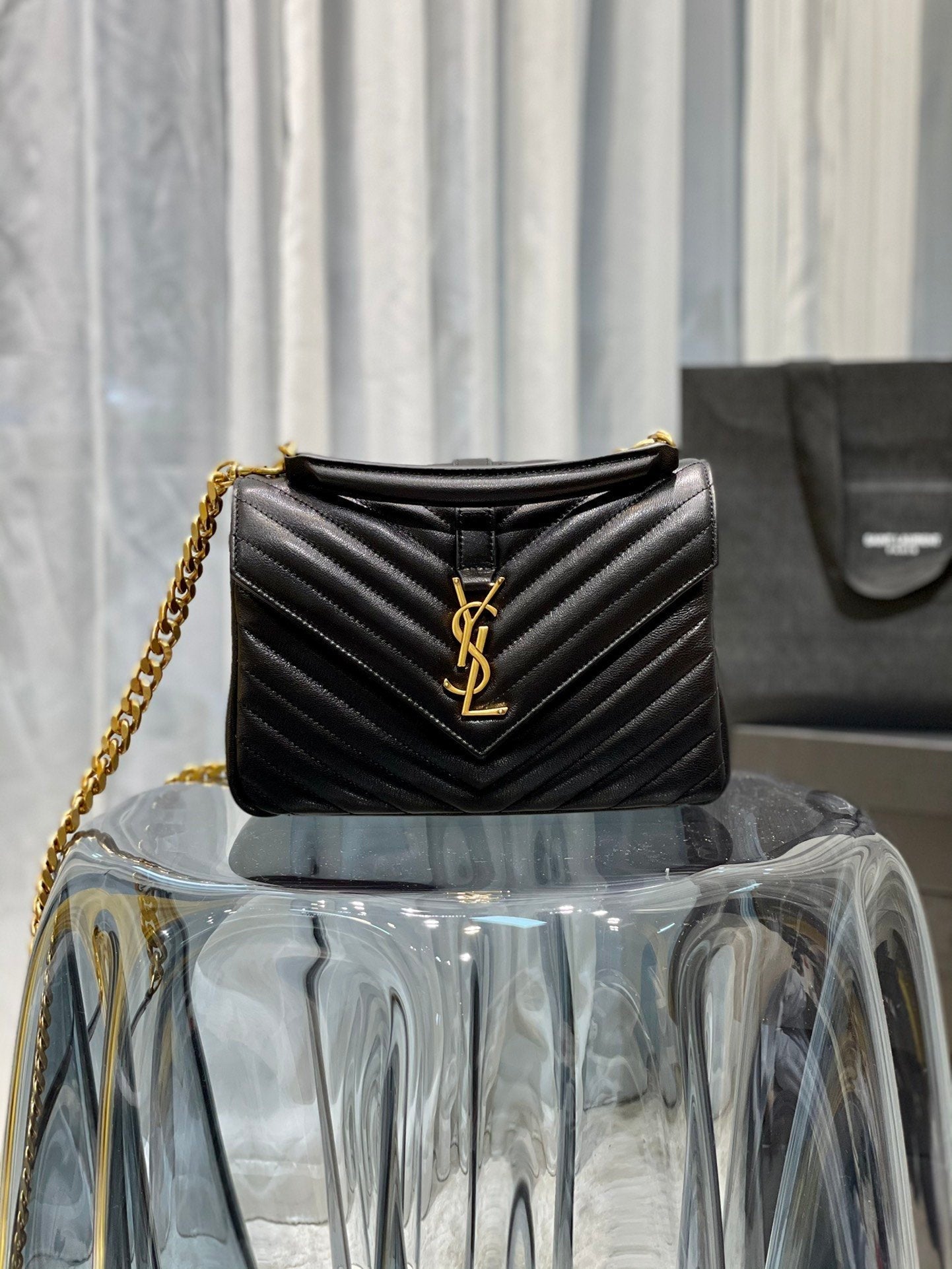 YSL Saint Laurent College Handbag Chain Travel Bag 94In24Cm Ysl 5794