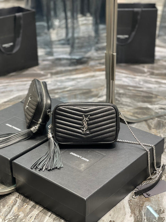 YSL Saint Laurent YSL Top Quality Lou Mini Bag In Quilted Black Travel Bag 6125791Gf021000 6994