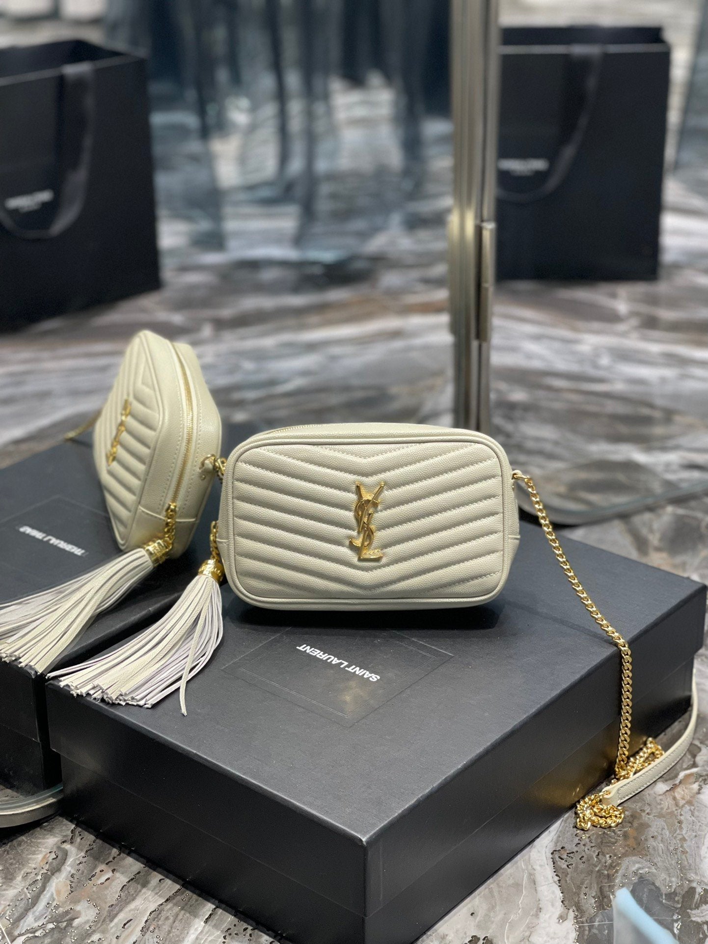 YSL Saint Laurent Lou Handbag Quilted Mini Travel Bag 5