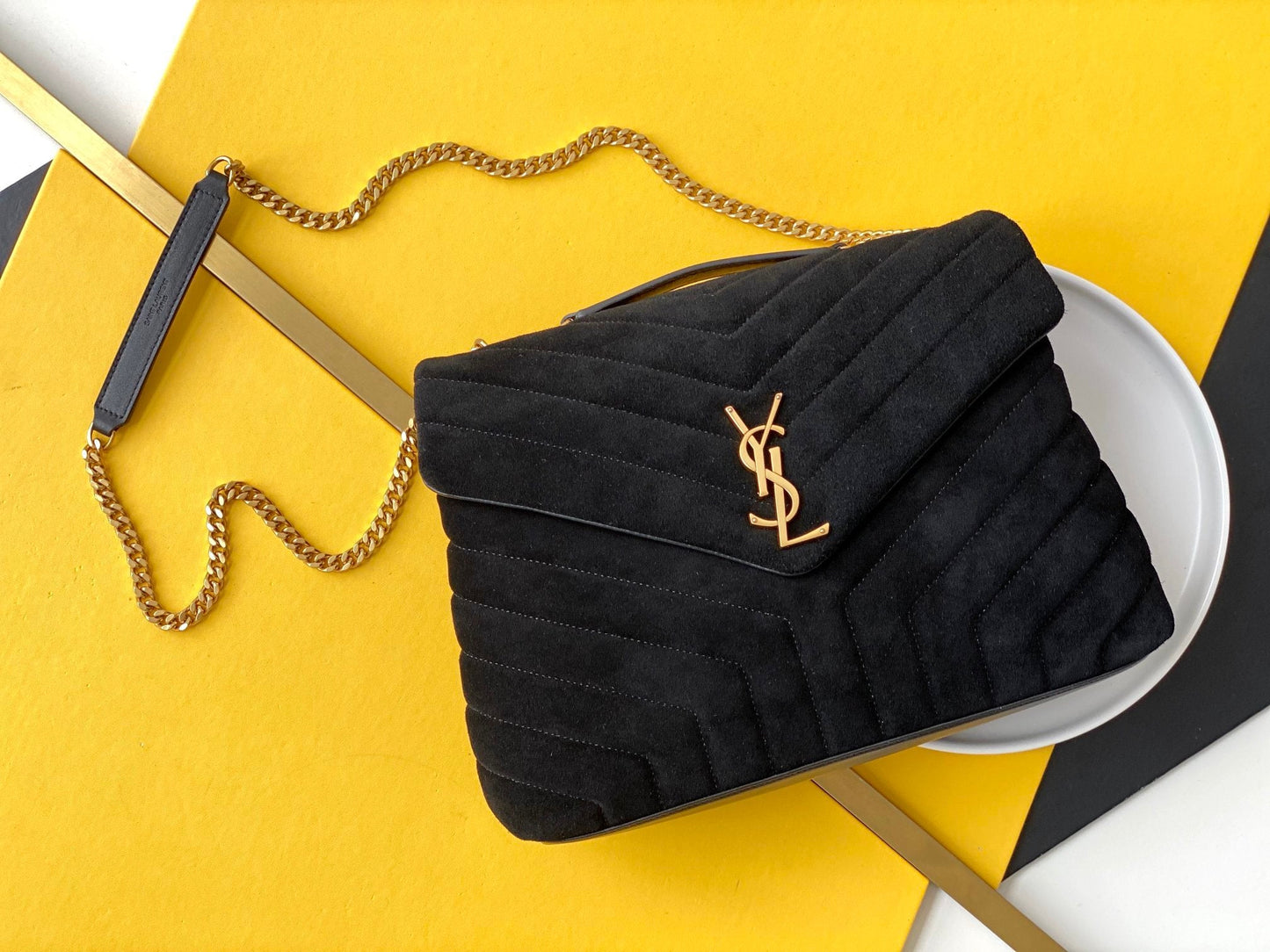YSL Saint Laurent YSL Top Quality Loulou Metop Qualityum Chain Matelasse Black Travel Bag
