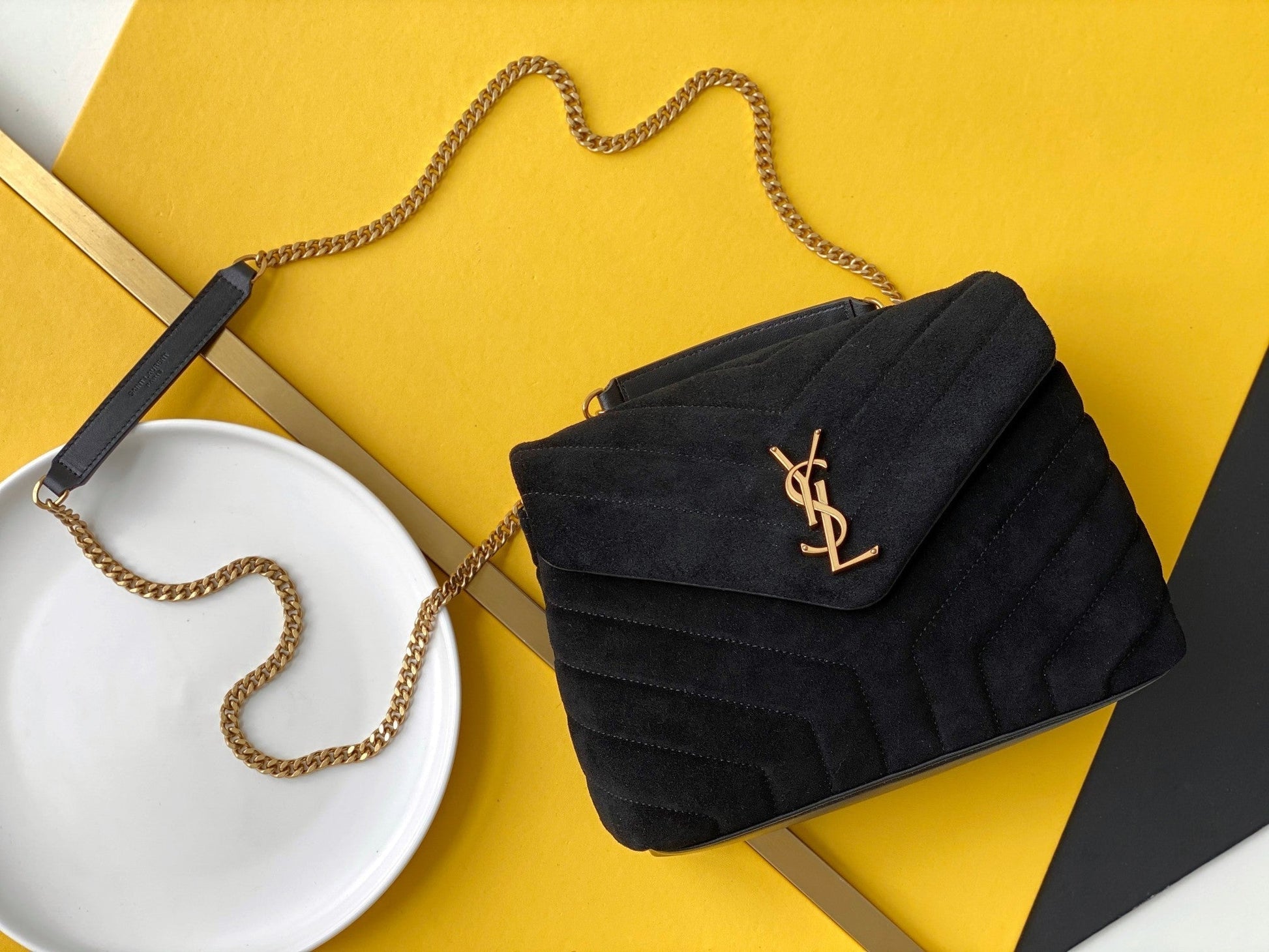 YSL Saint Laurent Loulou Lou Shoulder Bag Chain