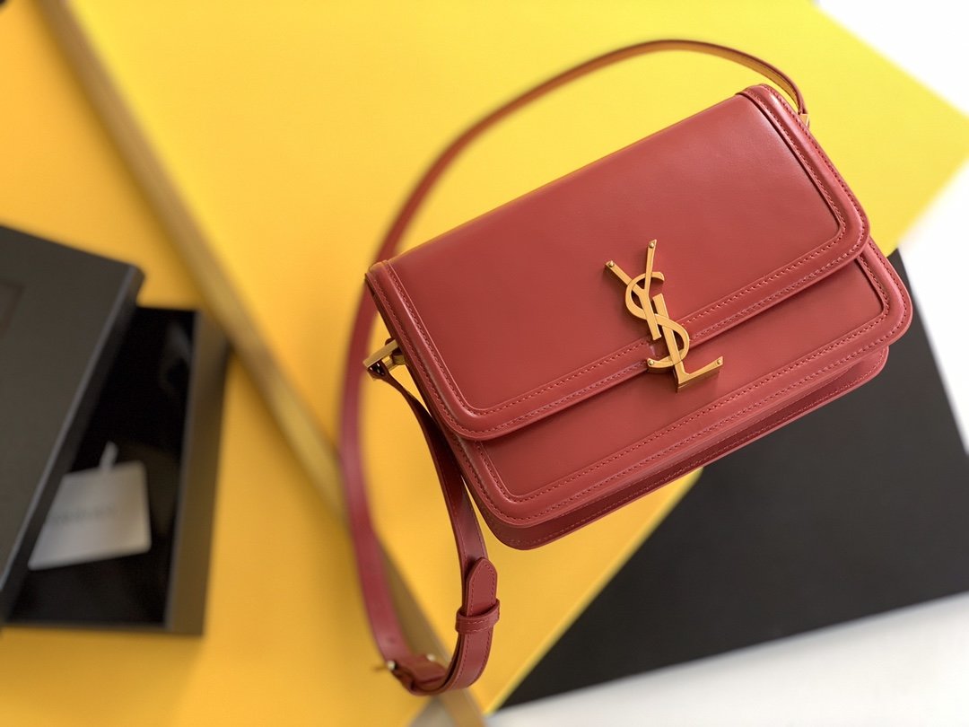 YSL Saint Laurent Solferino Handbag Satchel Bag With Gold Hardware